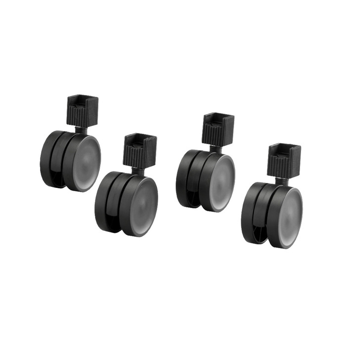 Hjul t/gavel Svart 4-pack Elfa